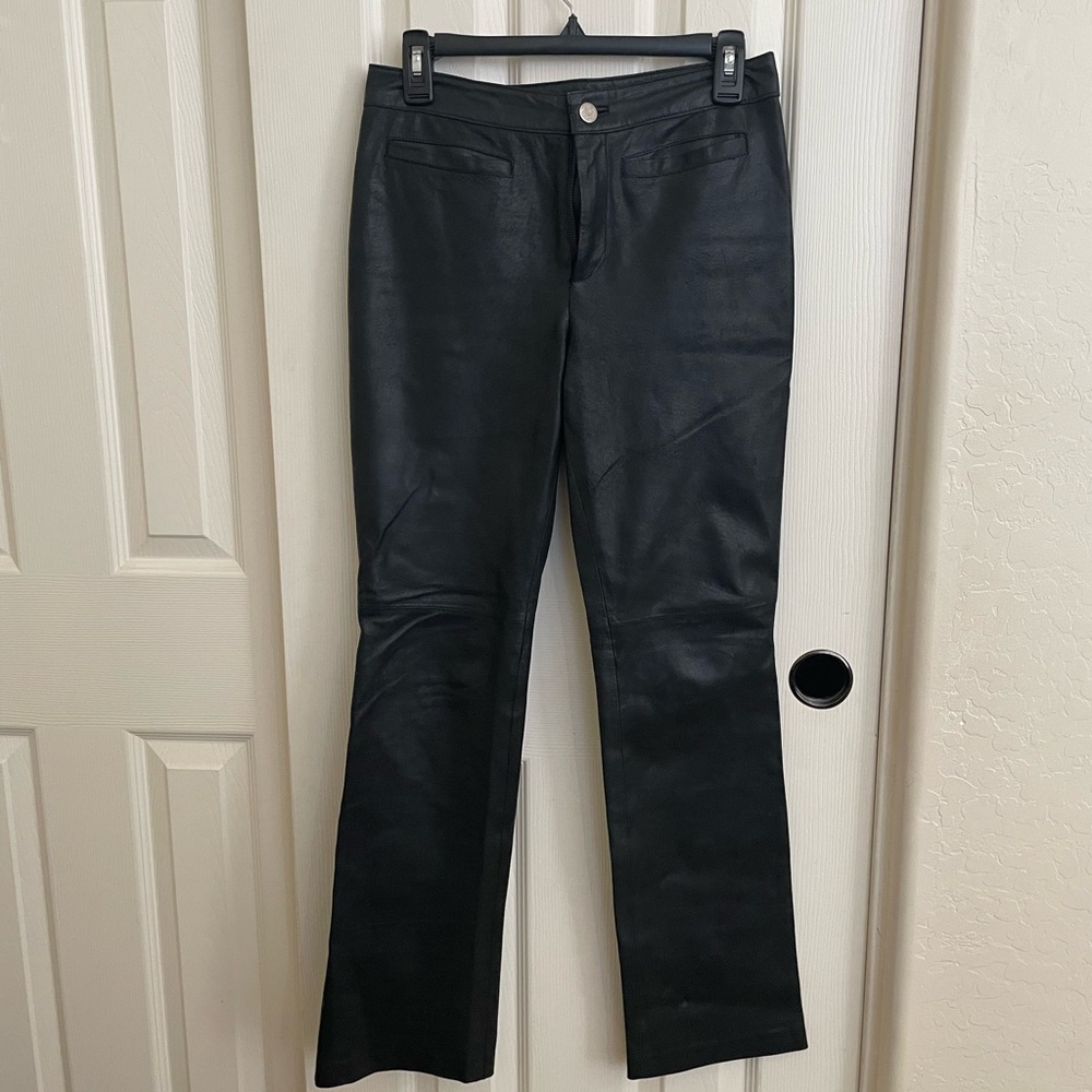Womens Dollhouse leather biker jeans